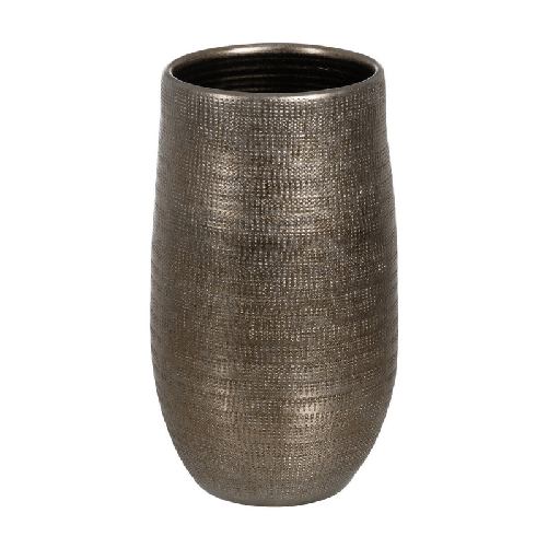 BigBuy Garden Vaso Metallizzato Ceramica 31 x 31 x 51 cm