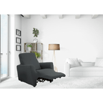 BIANCHERIAWEB  Copripoltrona Reclinabile Elasticizzato Antimacchia Magic Tinta Unita Grigio Stone Poltrona Relax