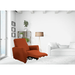 BIANCHERIAWEB  Copripoltrona Reclinabile Elasticizzato Antimacchia Magic Tinta Unita Arancio Poltrona Relax