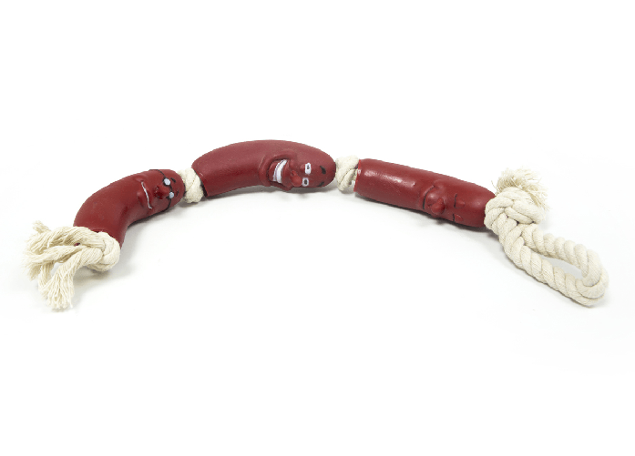 BIANCHERIAWEB Fune 3 Simpatiche Salsicce Mod Sausage Giocattolo Resistente Per Cani-Gatti