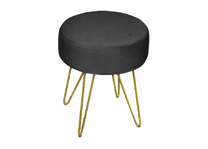 BIANCHERIAWEB Pouf Salotto/Camera Rotondo Design Moderno Modello Velvet In Tinta Unita