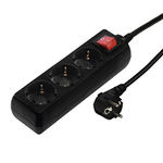 Hama Multipresa con 3 Prese con Interruttore Hama Technics 00030392 Nero