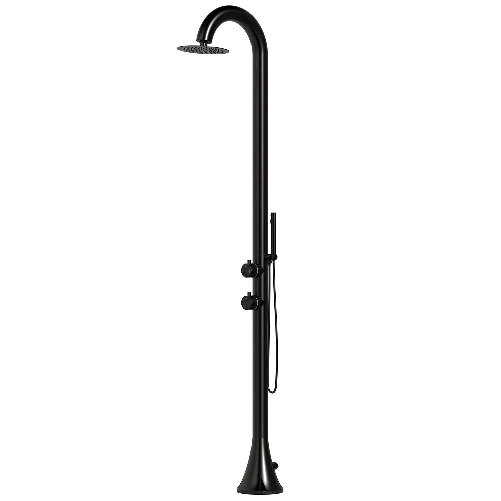 Sined Doccia Inox Luna d Nera Doccia In Acciaio Inox 316l Acciaio Con Doccino Flessibile Nera Con