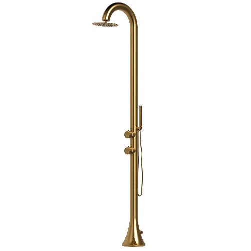 Sined Doccia Inox Luna d Oror Doccia In Acciaio Inox 316l Acciaio Con Doccino Flessibile Oro