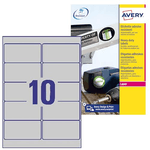 AVERY Etichette Adesive in Poliestere Argento Avery L6012-20