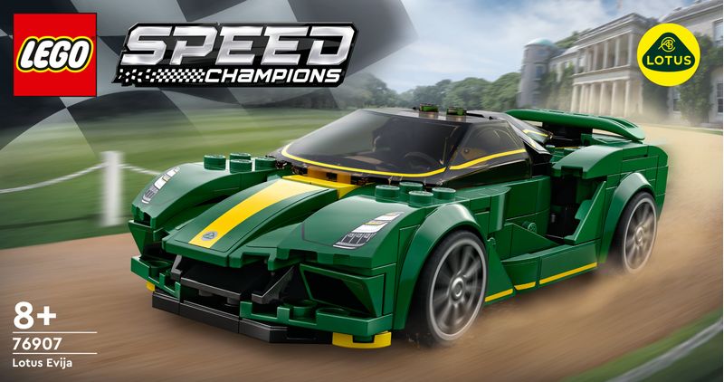 LEGO-Speed-Champions-76907-Lotus-Evija-Macchina-Giocattolo-Da-Corsa-Modello-Replica-Auto-Sportiva-Set-da-Collezione