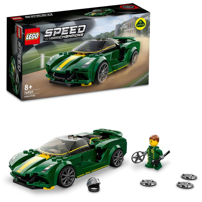 LEGO-Speed-Champions-76907-Lotus-Evija-Macchina-Giocattolo-Da-Corsa-Modello-Replica-Auto-Sportiva-Set-da-Collezione