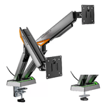 AISENS DT38TSRRGB-349 Supporti a parete per TV 965 cm (38) Scrivania Nero Bianco