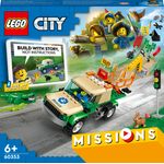 LEGO City 60353 Missioni di Salvataggio Animale, Set di Costruzioni con Avventura Digitale Interattiva