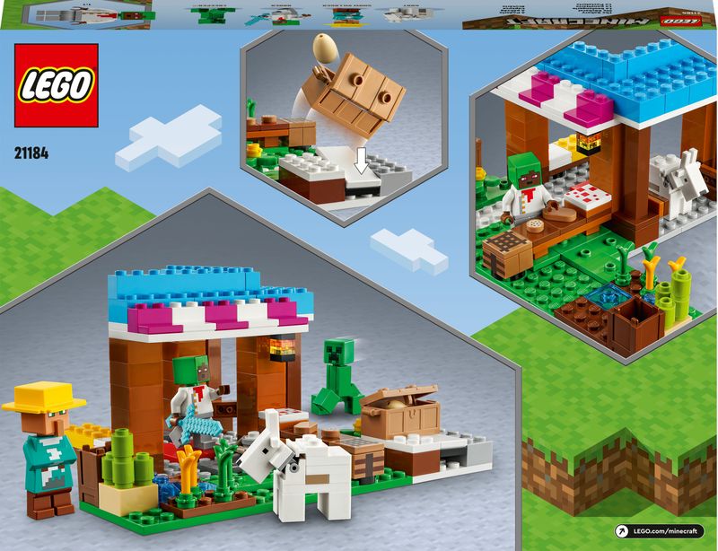 LEGO-Minecraft-21184-La-Panetteria-Villaggio-di-Neve-Casa-Giocattolo-con-Creeper-Spada-e-Accessori-Giochi-per-Bambini