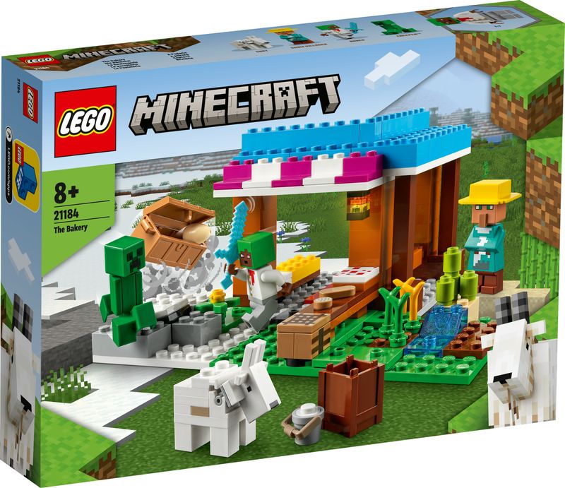 LEGO-Minecraft-21184-La-Panetteria-Villaggio-di-Neve-Casa-Giocattolo-con-Creeper-Spada-e-Accessori-Giochi-per-Bambini