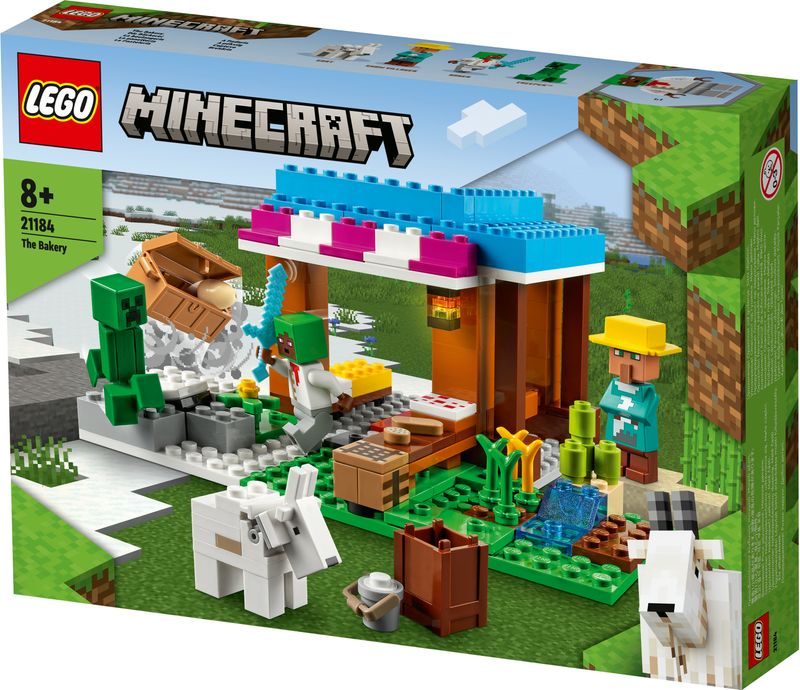 LEGO-Minecraft-21184-La-Panetteria-Villaggio-di-Neve-Casa-Giocattolo-con-Creeper-Spada-e-Accessori-Giochi-per-Bambini