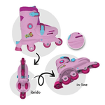 Sport1 Pattini Allungabili 26 - 29 Ibridi in Linea a 4 Rotelle Roller Rollerblade