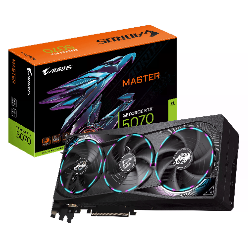GIGABYTE AORUS GeForce RTX 5070 MASTER 12G Scheda Grafica - 12GB GDDR7 192 bit PCI-E 5