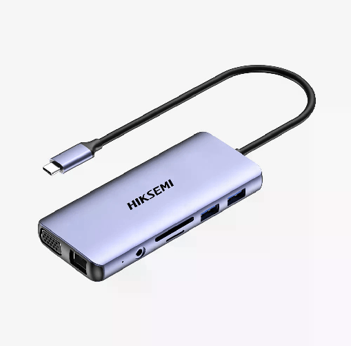 Hikvision Hiksemi Hub 11 In 1 Fast Charge Hdmi VgaSd Tf Usb3.0*2 Usb2.0*2 Audio Rj4