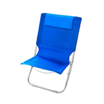 TrAdE Shop Traesio  Spiaggina Con Cuscino Per Testiera Blu 57 X 47 X 95 Cm Pieghevole Portatile 281015 -