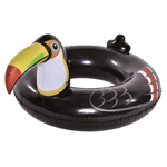 TrAdE Shop Traesio  Salvagente Ciambella Gonfiabile A Forma Di Tucano Nero 132x105x60cm Mare Piscina 016141 -
