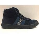 BIKKEMBERGS SCARPE SNEAKERS CASUAL BIMBO BIKKEMBERGS MID CAMPUS BKJ532VDD43 BLUE PELLE BOY