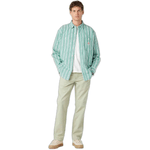 WRANGLER CAMICIA CAMICIE UOMO WRANGLER CASEY W541 SP G50 COTONE VERDE ORIGINALE PE 2024