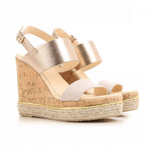 HOGAN SCARPE SANDALO ZEPPA DONNA HOGAN HXW3240X820Q250PX1 H324 BEIGE PELLE ORIGINALE