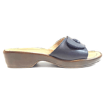 LINA SCARPE CIABATTE SANDALO DONNA LINA 7493 PELLE BLU ORIGINALE PE NEW