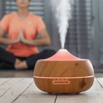 InnovaGoods Umidificatore Diffusore di Aromi con LED Multicolore Wooden-Effect InnovaGoods