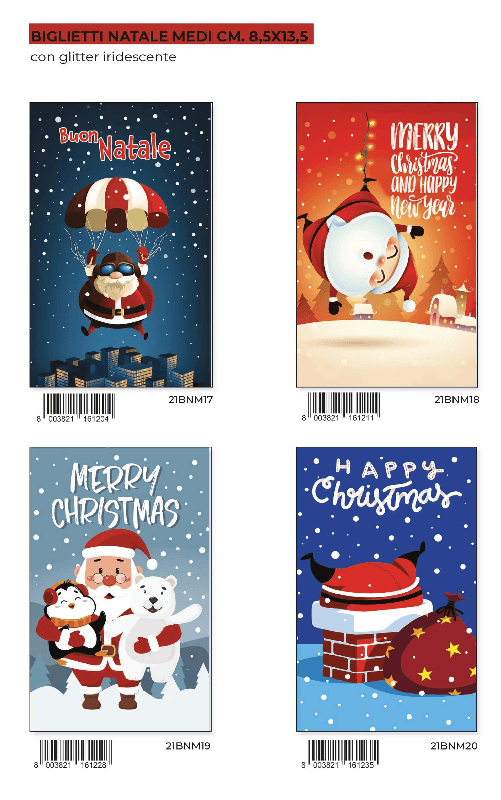 Marpimar 21ABN21 - BUON NATALE MEDI C/GLITTER (60PZ)