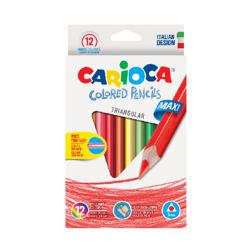 Carioca MATITE CARIOCA TRIANGOLARI MAXI 5mm - 12 COLORI