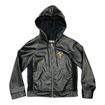 ROY ROGERS GIUBBINO GIACCA DONNA ROY ROGERS HOOD ZIP ECO PELLE NERO ORIGINALE PE