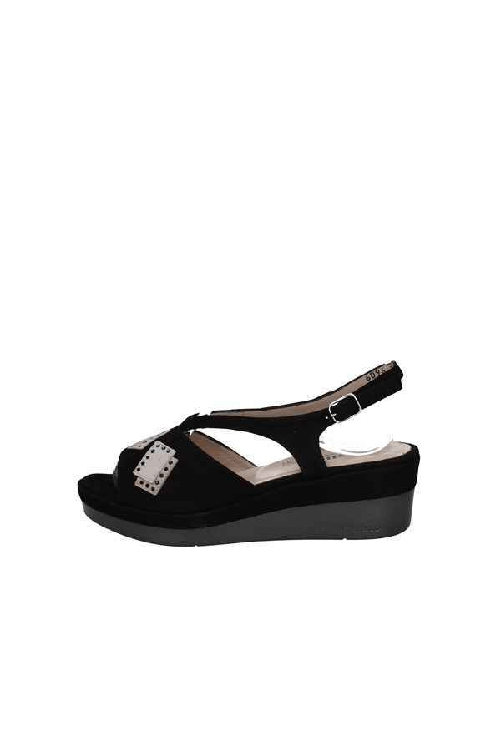MELLUSO SCARPE SANDALO DONNA MELLUSO LIPARI NEW HR70715 PELLE NERO ORIGINALE PE 2021