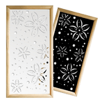 FLOWERS - Moduli Decorativi in Legno e PVC bianco / 73x148 cm