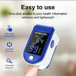 Ox Pulsossimetro da Dito Saturimetro Ossigeno Sangue Frequenza Cardiaca Display Led