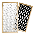 SIVIGLIA - Moduli Decorativi in Legno e PVC bianco / 47x94 cm