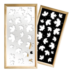 MAPLE  - Moduli Decorativi in Legno e PVC nero / 73x148 cm