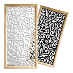 DECOR  - Moduli Decorativi in Legno e PVC nero / 98x98 cm