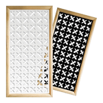 CRUSADES - Moduli Decorativi in Legno e PVC nero / 98x98 cm