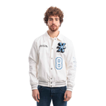 RICHMOND X GIUBBINO FELPA COLLEGE UOMO RICHMOND X UMP24099GB HB BIANCO ORIGINALE PE 2024
