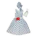 LES GAMINS ABITO VESTITO CERIMONIA RAGAZZA LES GAMINS CF503229R POIS BLU ORIGINALE PE