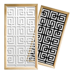 THAI - Moduli Decorativi in Legno e PVC bianco / 73x73 cm