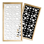 ANCHORAGE  - Moduli Decorativi in Legno e PVC nero / 48x48 cm