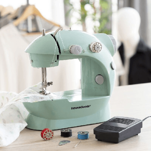 InnovaGoods Mini Macchina da Cucire Portatile con LED, Rasafilo e Accessori Sewny InnovaGoods