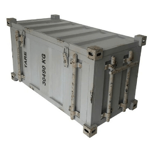 Home ESPRIT Forziere Home ESPRIT Container Blu cielo Metallo Vintage 89 x 41,5 x 45,5 cm