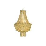 DKD Home Decor Lampadario DKD Home Decor Metallo Marrone Giallo 40 W Legno MDF (40 x 40 x 60 cm)