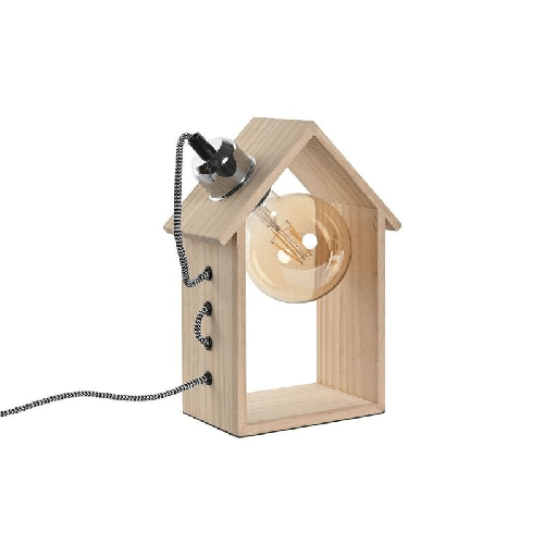 Home ESPRIT  Lampada da tavolo Home ESPRIT Marrone Argentato Naturale Legno Pino 50 W 220 V 18 x 10 x 25 cm