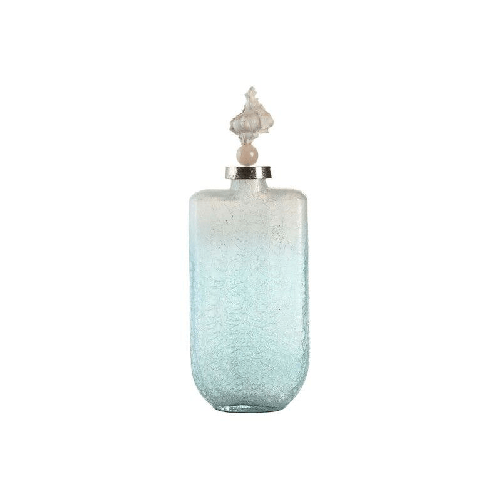 DKD Home Decor  Vaso DKD Home Decor Azzurro Alluminio Cristallo Conchiglia Mediterraneo 9 x 17 x 43 cm