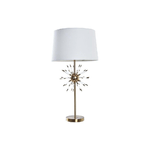 DKD Home Decor Lampada da tavolo DKD Home Decor Dorato Metallo Bianco 41 x 41 x 80 cm 220 V 50 W