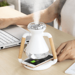InnovaGoods  Umidificatore Diffusore per Ambienti e Caricabatterie Wireless 3 in 1 Misvolt InnovaGoods