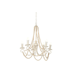 Home ESPRIT Lampadario Home ESPRIT Bianco Marrone Chiaro Legno Metallo 25 W 60 x 53 x 55 cm