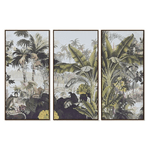 Home ESPRIT Set di 3 quadri Home ESPRIT Tropicale 180 x 4 x 120 cm (3 Pezzi)