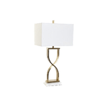 DKD Home Decor  Lampada da tavolo DKD Home Decor 40 x 23 x 79 cm Dorato Metallo Bianco Marmo 40 W 240 V